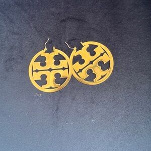 Tory Burch Gold Logo Earrings